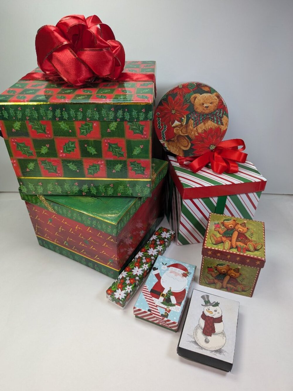 Barrington Studios Christmas Box Mega Bundle 10pc Poinsettia Bears Kids Holiday